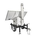 20ft Mast Mobile Solar CCTV Trailer For Warehouse Airport Security