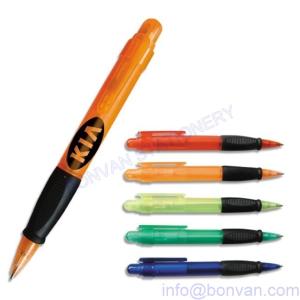 China big size rubber grip plastic pen, promotional pen with grip factory
