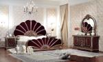 1800*2000*1500 Antique Double Bed Set Apartment Luxury Oak Wood Fabric Bed