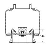 W01-358-9083 Natural Rubber Air Bag Suspension Spring/ 1R12-066 Air Ride