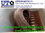 high quality rubber tire crusher / tire shredder / tire breaker / double shaft