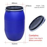160L 160KG Plastic Chemical Containers HDPE Plastic Drum With Iron Hoop Ring