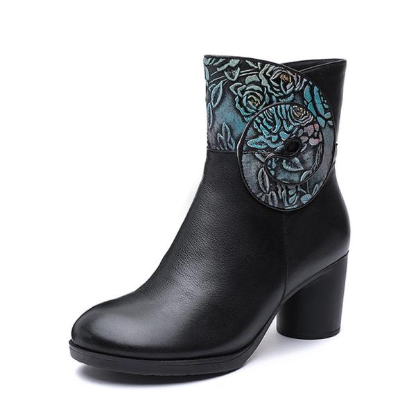 S188 Manufacturers hand-painted three-dimensional flower leather autumn and