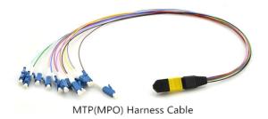 China Singlemode 12 Fiber MPO To LC Ribbon Patchcord factory