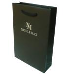 OEM Black NM 230g Personalized Paper Bags, Custom Carrier Bags With Logo