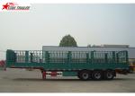 Q345 Carbon Steel Dropside Tipping Trailer , Roof Opened Drop Side Trailer