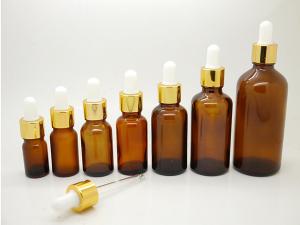China ES-D435 30ml 50ml amber glass bottle &amp; bulb dropper pipettes for essential oil packaging factory