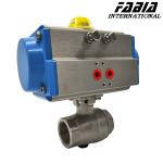 Stainless Steel Pneumatic Ball Valve Air Actuated Two Way Internal Tooth