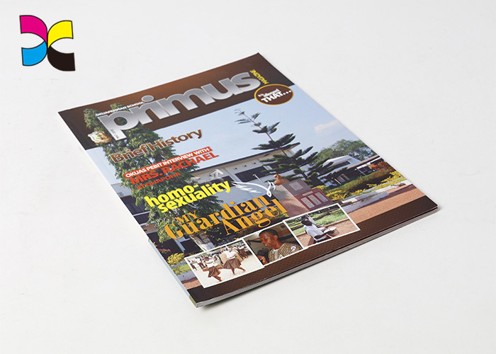 Perfect Binding Photo Magazine Printing , Glossy Artpaper Cover Magazine Cover Prints