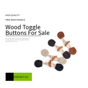 China Dual Hole 14L Wooden Toggle Buttons For Overcoat factory