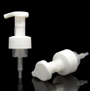 China 40mm Luxury Skin Care Foam Soap Pump Bottle Clear White Cosmetic Container factory