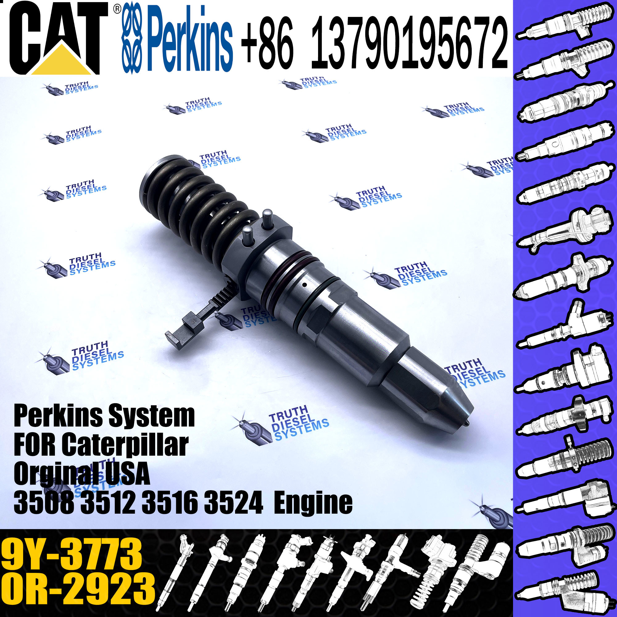 Fuel injector 9Y3773 9Y-3773 0R2923 Fuel injector 9Y3773 9Y-3773 0R2923 0R-2923 for 3508 3512 for 3508 3512 3516 engine