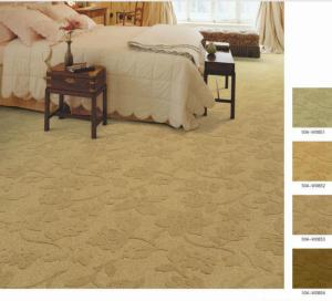 China Wool carpets, High cut low pile blend jacquard carpets from bedroom factory