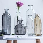 Nordic Style Small Mouth Blue Pink Color Dome Shaped Glass Flower Vase