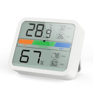 China ABS Plastic Indoor Outdoor Thermometer Digital Temperature Humidity Meter factory