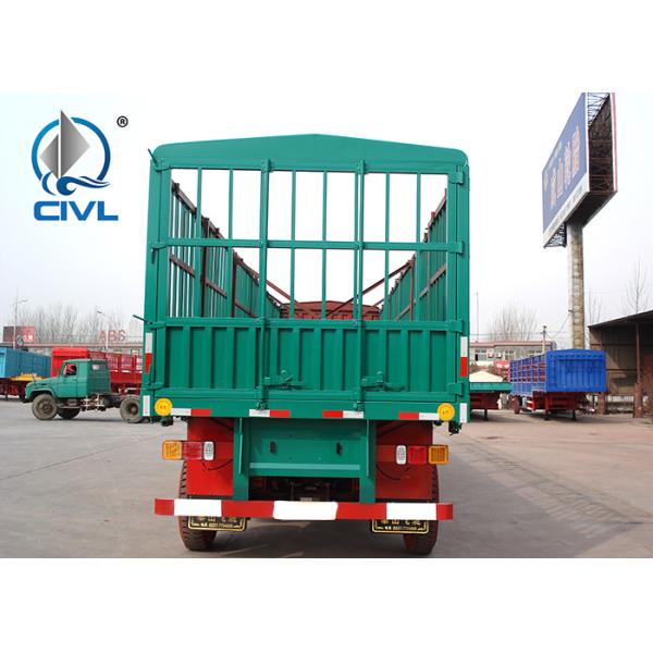 2 Axle Fence Semi Trailer Trucks For Transport Livestock