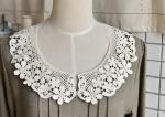 Embroidered Water Soluble Floral Lace Collar Applique For Lady Garment 100%