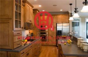 China Modern Elegant Solid Wood Kitchen Cabinet with Excellent Design and Quality factory