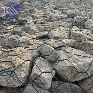China 3*1*0.5m PVC Coated Wire Mesh Gabion Basket Stone Filled Gabion Cages Retaining Walls factory