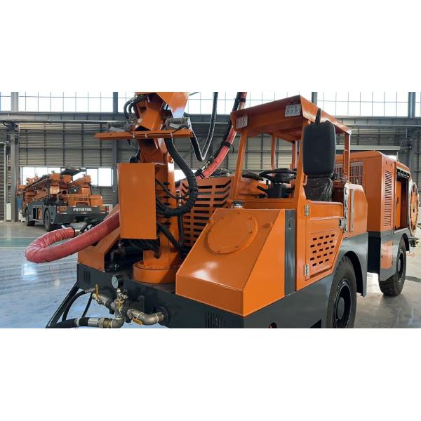 China Cummins Engine Powered Robotic Shotcrete Machine with 4 Sections and 3 Levels of Scalability Weighing Around 11t factory