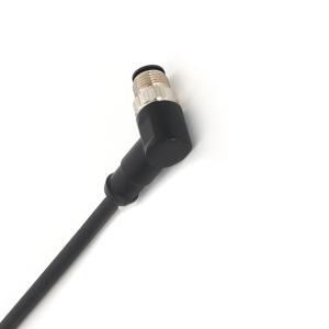 China Pre Assembled Cable M12 Connector Male Angled Aviation Plug Connector PIN8 factory