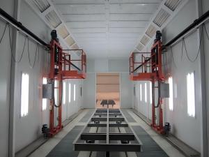 China 3D Cart Paint Booth Man Lift Perfect for Tall Workpieces in Spray Booths factory