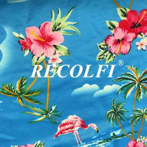 China Digital Print Ribbed Swimwear Fabric Repreve Nylon And ROICA Spandex Fiber factory