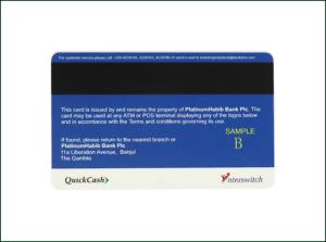 China PVC Inkjet Contact Magnetic Stripe Card Parallel Data Transmission Mode factory