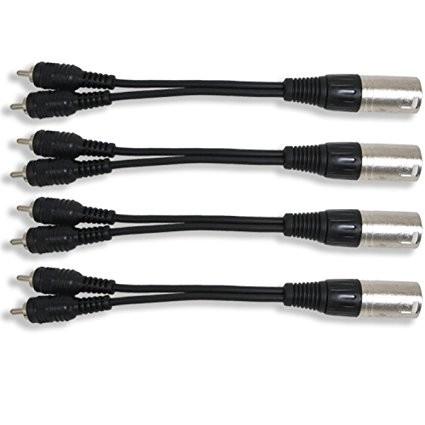 Home 4mm Audio Link Cable Metal 3 Pin XLR Male Plug 21g Copper Conductor and