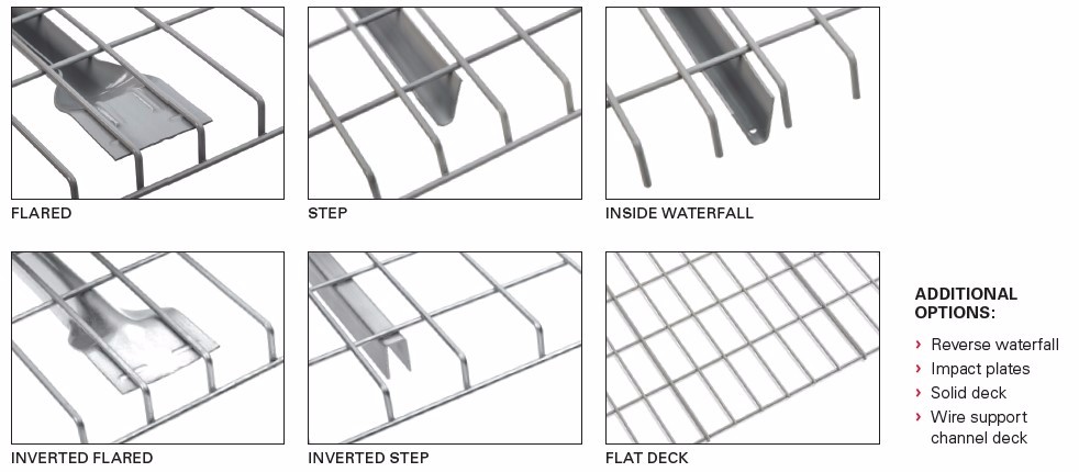 Steel Pallet Rack Wire Decking , Wire Mesh Storage Racks Powder Coated 5 - 30 Levels