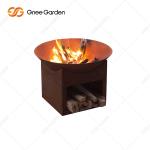 Prerusted Outdoor Wood Burning Fire Pit Patio Wood Fire Pit Moisture proof