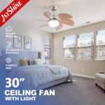 Tradition Ceiling Fan Lamp DC Motor Energy Saving 6 MDF Blade