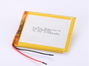 China LP336070 3.7V 1700MAH li ion battery manufacturers Chemical Composition Lithium Polymer Battery with Overdischarge Protection and High Discharge Rate factory