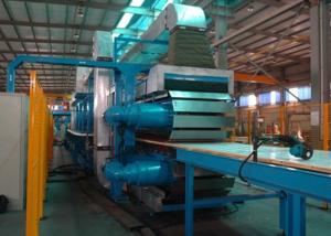 China PLC Control Rock Wool Production Line / PU Formed Sectional Sandwich Panel Line factory