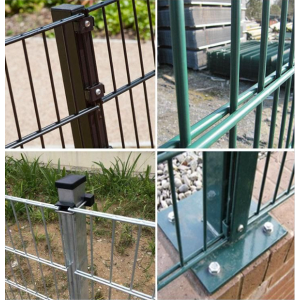Twin Rail Double Wire Fence Panel Vertical Rod Security System