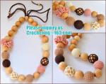 Amigurumi funny toy Nursing necklace Breastfeeding necklace teething toy