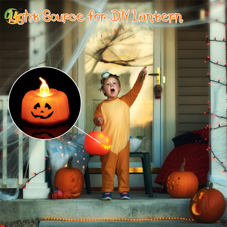 Halloween Pumpkin Battery Operated LED Candles Light Night Party Decorations