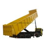 Tri Axle Tipper Semi Trailer 30-40 Ton U Shape For Transport Stones / Rocks