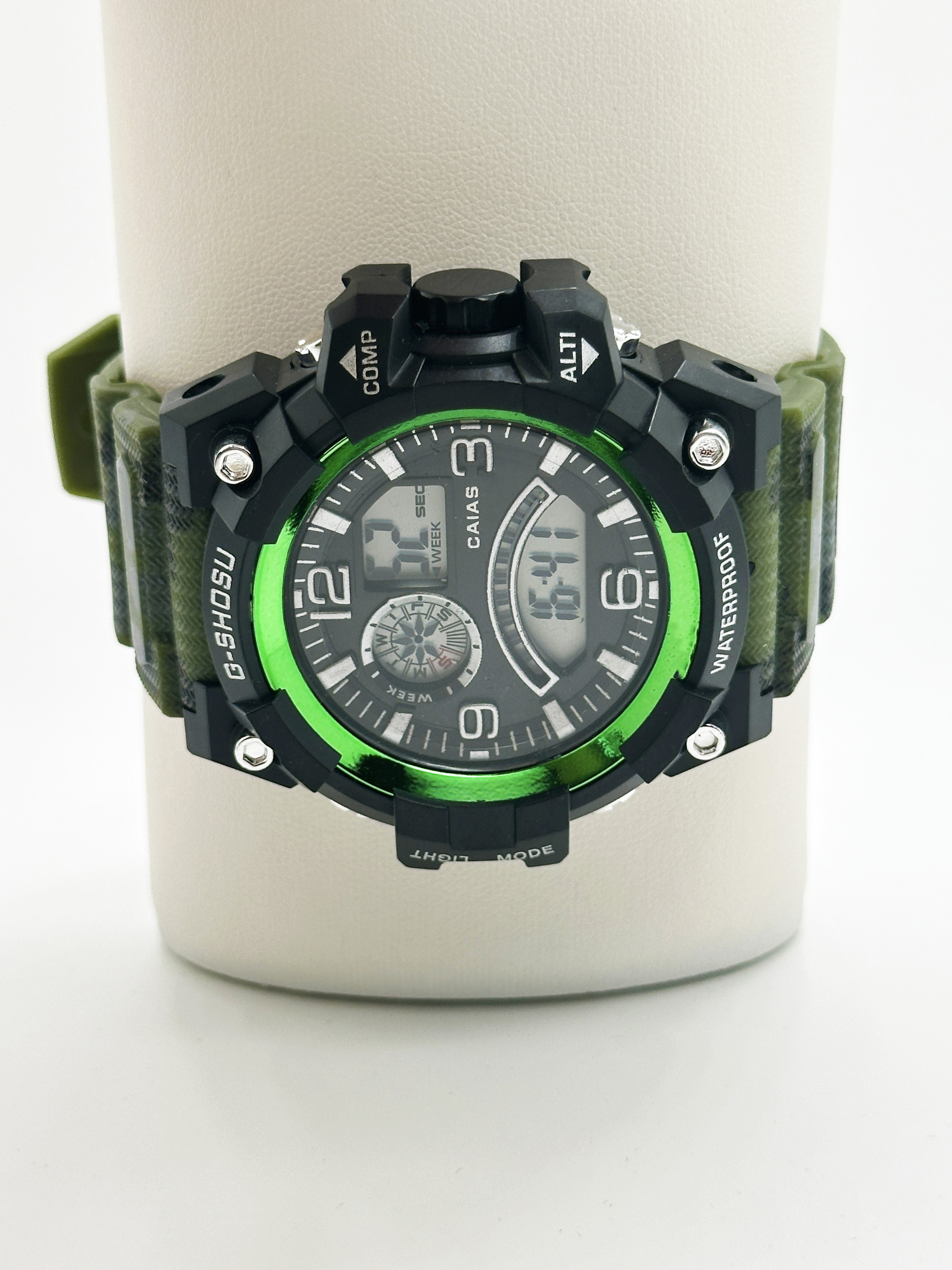 Hot Sale Sports Casual Green Silicone Smart Digital Quartz Wristwatch