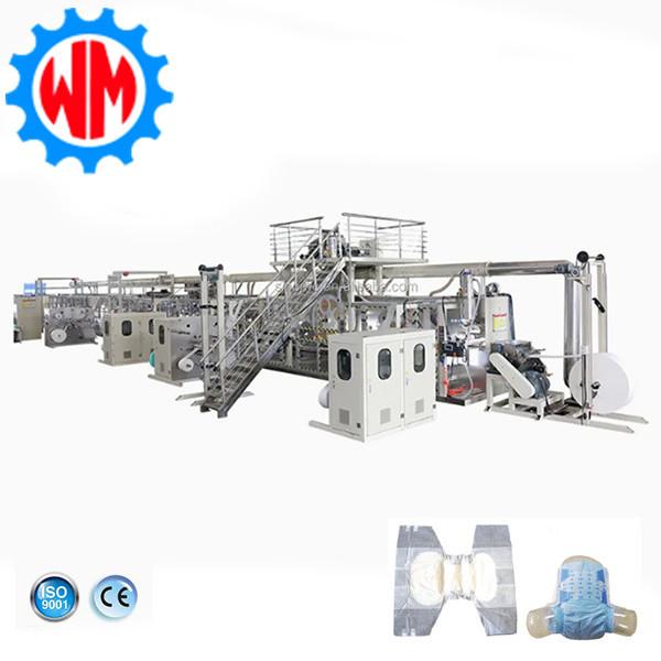 High Efficiency Full Servo Adult Diaper Production Line Manufacturing Export to