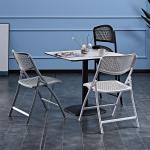 Outdoor Banquet Events Plastic Metal Foldable White Black Dining Chair for