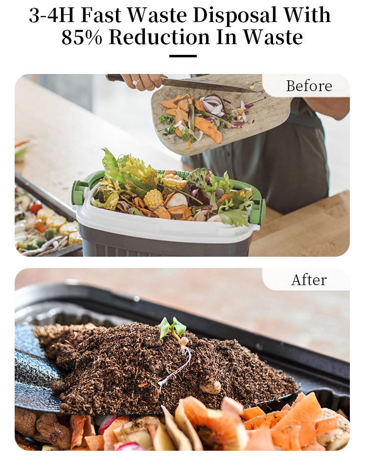 Household Kitchen Composter Machine App Controlled With Induction Motor