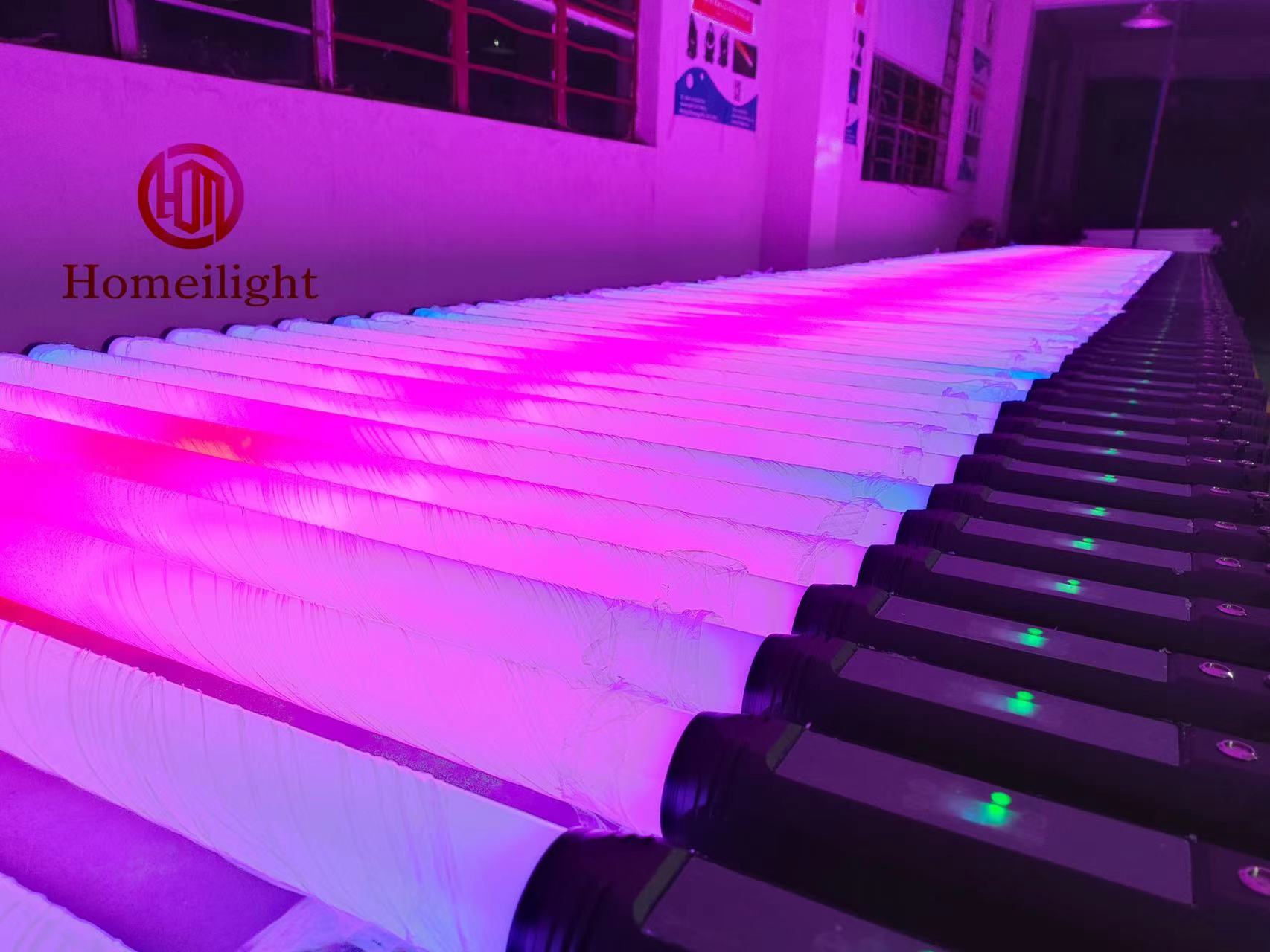 360 Degree Kinetic Rotating Matrix DMX Pixel LED Tube Light RGBWA