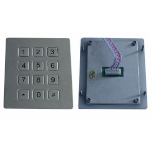 China Dot matrix flexible programmble durable Metal Keypad , usb numeric keypads factory