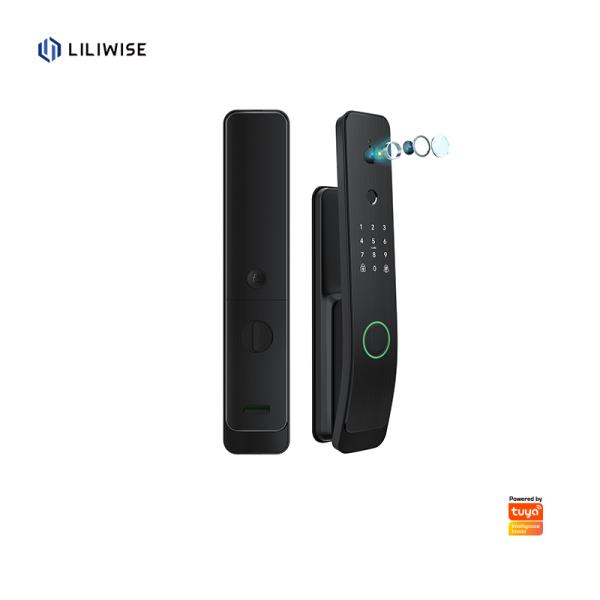 China Liliwise Fully Automatic Push Pull Smart Door Lock with Mechanical Key for Residential and Apartment Security factory