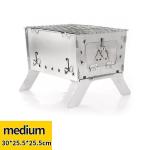 Stainless Steel Campfire BBQ Grill With Flame Safety Customization Capabilities