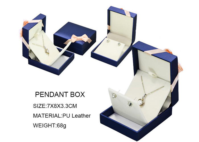 Mens PU Leather Cardboard Jewelry Boxes Bulk Ring Gift Box With Removable Drawer