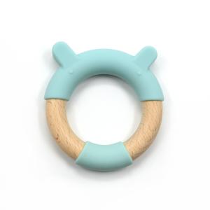 China Organic Beech Wooden OEM Silicone Baby Chew Toys FSC Certified factory