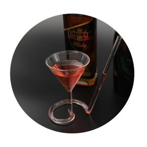 China Eco Friendly Personalized 200ml Straw Cocktail Glass factory