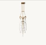 60w Incandescent Brass Ceiling Chandelier Modern In Nickel / Bronze / Brass